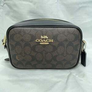 COACH Signature Coated Canvas Mini Jamie Camera Bag Shoulder Brown